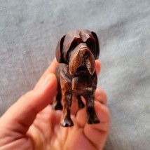 Vintage Handcarved Wooden Dog Figurine - £19.44 GBP