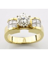 1.83 Karat Rund Brillant Diamant 14k Gelbgold Verlobungsring Größe 6.5 - $8,631.88