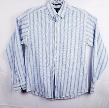 Tommy Hilfiger Medium M36-37 15.5 Shirt TLC The Lifetime Collar White/Blue Strip - $13.00
