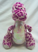 GANZ Webkinz PINK &amp; PURPLE SPOTTY DINOSAUR 9&quot; Plush Stuffed Animal Toy - $14.85