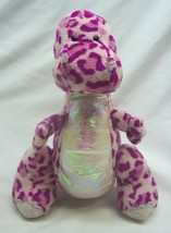 GANZ Webkinz PINK &amp; PURPLE SPOTTY DINOSAUR 9&quot; Plush Stuffed Animal Toy - $14.85