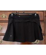 LULULEMON Play off the pleats skirt black size 10 skort gym tennis leisure - $34.62