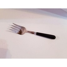 Ginkgo 18/8 Stainless Flatware Black Handle Cold Meat Fork 8 1/2&quot; Korea - $9.98