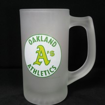 1 MLB Oakland Athletics World Series 1988 A&#39;s Frosted Glass Beer Mug Vintage - £55.02 GBP