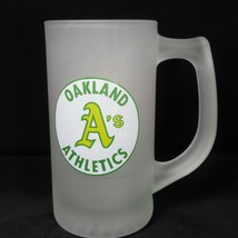 1 MLB Oakland Athletics World Series 1988 A&#39;s Frosted Glass Beer Mug Vintage - £55.90 GBP