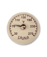 Free Shipping! Round Pine Thermometer (5 1/2&quot; Diameter), Sauna Thermometer - $733.68 MXN