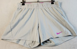 Nike Activewear Shorts Womens Small White Polyester Logo Elastic Waist Pull On - £9.08 GBP