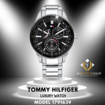 Tommy Hilfiger Men’s Quartz Stainless Steel Black Dial 44mm Watch 1791639 - £95.64 GBP