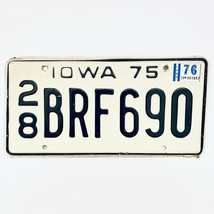 1976 United States Iowa Delaware County Passenger License Plate 28 BRF690 - £13.15 GBP