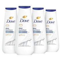 Dove Body Wash Deep Moisture 4 Count For Dry Skin Skin with - £25.38 GBP