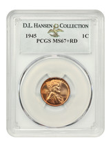 1945 1c PCGS MS67+ RD ex: D.L. Hansen - £5,214.52 GBP