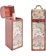 Map Wooden Treasure Chest Wine Box Keepsake Trunk For Home Decorative St... - £31.92 GBP