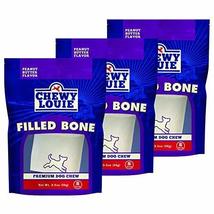 CHEWY LOUIE Small Bone Filled with Peanut Butter 3pk - Natural Beef Bone... - $27.99