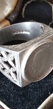 Antico anello con sigillo con moneta in argento sterling Giorgio V, vintage... - £109.90 GBP