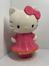 Hello Kitty Sanrio Ceramic Coin Bank 9&quot; FAB 2012 Pink &amp; Orange - £9.60 GBP