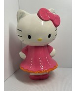 Hello Kitty Sanrio Ceramic Coin Bank 9&quot; FAB 2012 Pink &amp; Orange - £9.66 GBP