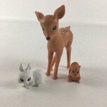 Barbie Animal Rescuer Woodland Forest Care Figures Deer Rabbit Lot Matte... - $19.75