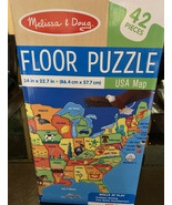 Melissa &amp; Doug USA United States Map Floor Kids Puzzle Teaches Geography... - £12.33 GBP