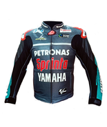  Men,s Yamaha Petronas Blue Cowhide Leather Motorcycle Jacket with CE Ar... - $2,779.74 MXN