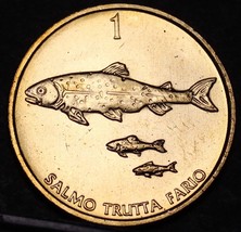 Slovenia Tolar, 2001 Gem Unc~Three (3) Brown Trout~Wildlife Coin - £3.28 GBP