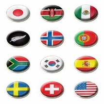 National Flag Crested Golf Ball Marker by Asbri Golf. J to Z Country. - £2.75 GBP
