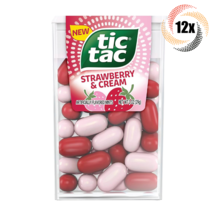 12x Packs Tic Tac New Strawberry &amp; Cream Flavored Mints | 1oz | Fast Shipping - £23.98 GBP