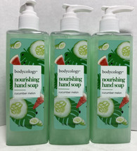 Bodycology Nourishing Hand Wash Cucumber Melon 10oz 3 Bottles Discontinued Scent - £16.45 GBP