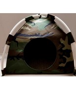 Large Military Camo Print Pup Tent Pet Bed for Cats/ Dogs or any Small Animal - $37.50