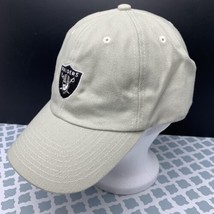 RAIDERS NFL Khaki Tan Low Profile Cap Hat Embroidered 1964-Present Logo - £8.03 GBP