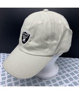 RAIDERS NFL Khaki Tan Low Profile Cap Hat Embroidered 1964-Present Logo - £7.83 GBP
