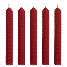 5 Set 1&quot; x 8&quot; Pure Natural Handmade Beeswax Honeycomb Hand Rolled Taper Candles - £15.71 GBP