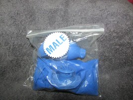 male urinal 2 pc plastic, catch w/containment bag, portable blue  (Nrms) - £3.95 GBP