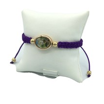 St.Saint Lazarus Bracelet San Lázaro Pulsera Morada Oval Purple Babalú-Ayé - £9.96 GBP