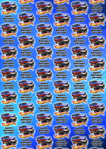 HOT WHEELS Personalised Gift Wrap - Hot Wheels Wrapping Paper - Hot Wheels - £3.89 GBP
