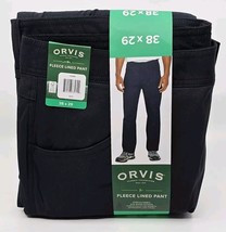 Orvis Men’s Black Fleece Lined Stretch Pants Size 38X29 New With Tags - $45.78 CAD