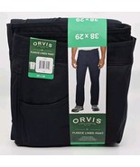 Orvis Men’s Black Fleece Lined Stretch Pants Size 38X29 New With Tags - $45.78 CAD