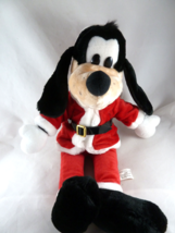 Disney GOOFY Santa Claus Plush 18&quot; Vintage with twill tag Christmas - £15.81 GBP