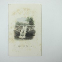 Color Lithograph Print Dianas Baths Waterfall North Conway New Hampshire... - $14.99