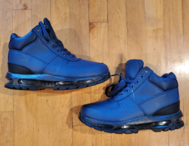 Nike Air Max Goadome ACG Men&#39;s Boots Size 8.5 Blue Hiking Outdoor Leather - £69.28 GBP