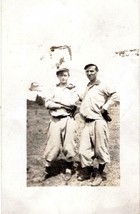 ~1910 real photo post card: 2 baseball players in uniform father &amp; son? ... - £7.76 GBP