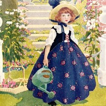 Mary Mary Quite Contrary 1912 Lithograph Print Choate Art Mother Goose DWZ6 - £19.66 GBP
