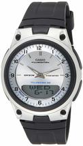 Casio Men&#39;s AW80-7AV World Time Databank 10-Year Battery Black Band Watch - £30.71 GBP