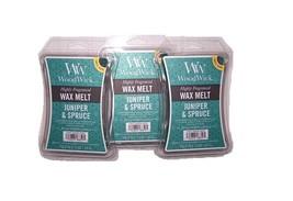 Woodwick Juniper &amp; Spruce Highly Fragranced Wax Melt 3 oz - Lot of 3 - $18.99