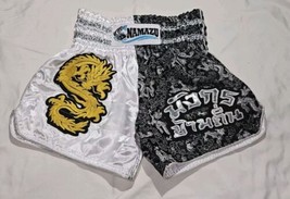 Muay Thai Short Sz M Kickboxing Boxing MMA UFC Black Gold Namazu Sport Dragon - $31.92