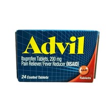Advil Pain Reliever &amp; Fever Reducer Ibuprofen Tablets 200 mg 24 Ct Exp 0... - $8.90