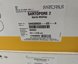 1 box, 4 Sartorius Sartopore® 2 Midicaps® 0.45µm,  5445306G8--OO--A, PES... - $133.75