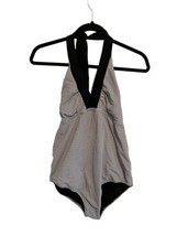 PEZ D&#39;OR Barcelona Womens Maternity Swimsuit Halter One Piece Black White Sz L - £14.34 GBP