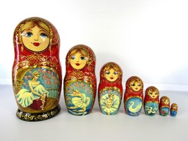 Matryoshka Nesting Dolls 8.75&quot; 7 Pc., Ballerina Ballet Hand Made Set Russian 448 - £163.33 GBP