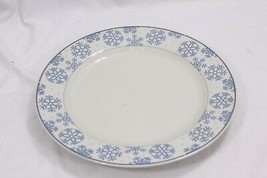 Oneida Majesticware Frosty Blue Snowflake Chop Plate Platter 12&quot; - $19.59