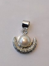 Natural Pearl Pendant in 925 Sterling Silver - £60.59 GBP